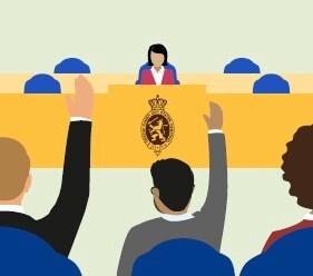 illustratie stemmen Tweede Kamer